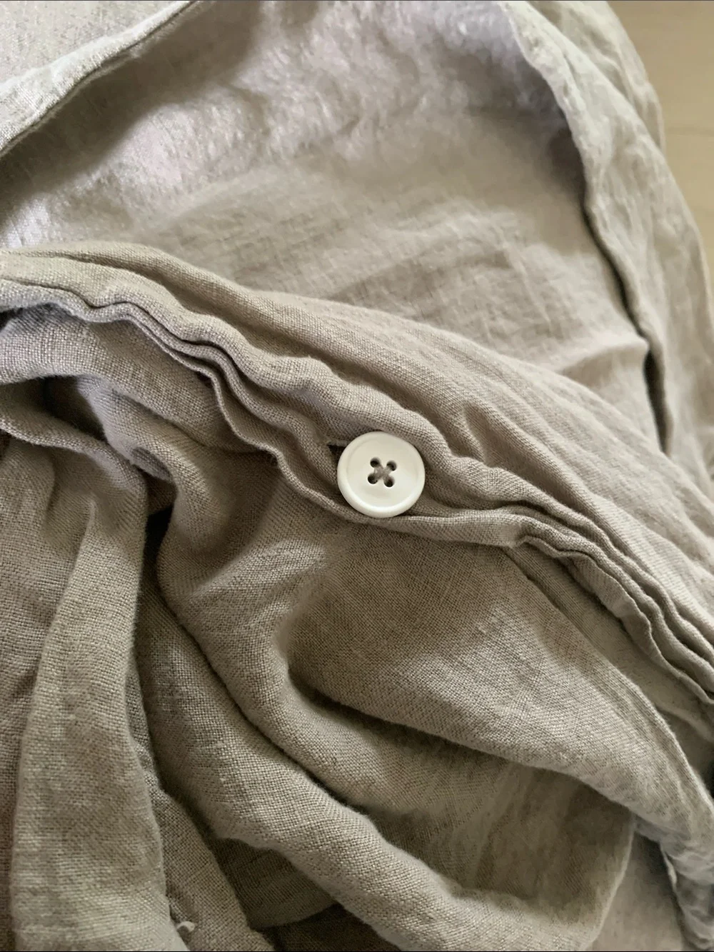 PAIR of PARACHUTE Linen Duvet Covers  in Taupe - Soft Breathable Bedding